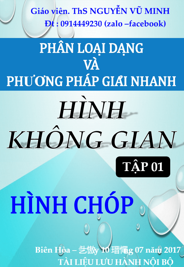 Phân loại dạng và phương pháp giải nhanh hình không gian – Nguyễn Vũ Minh (Tập 1)